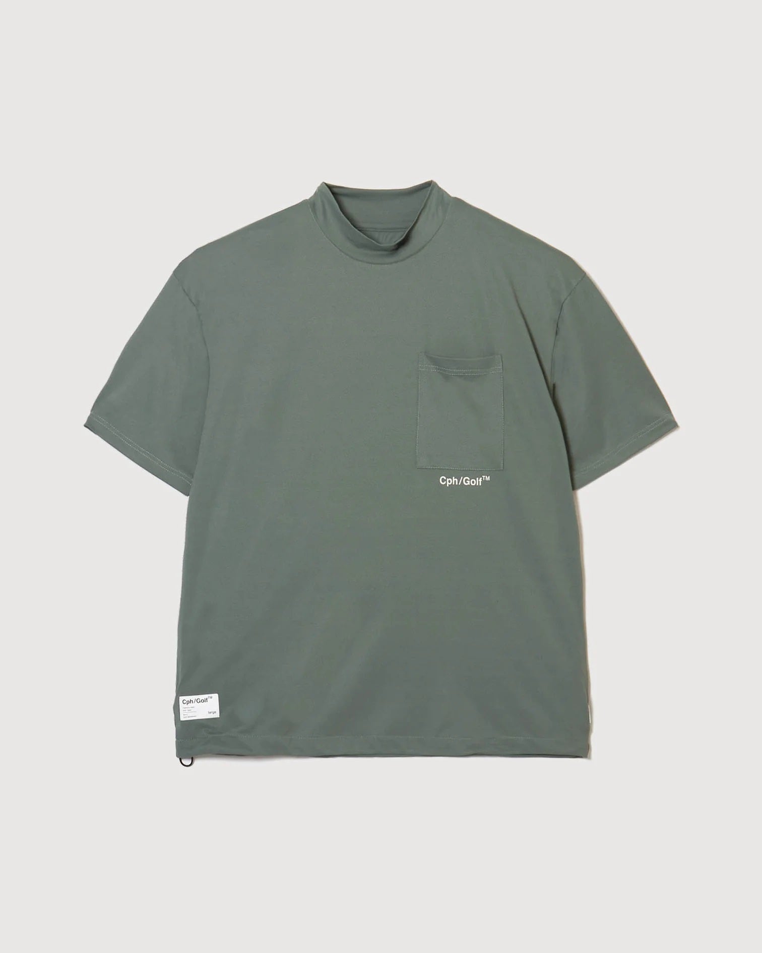 Cph/Golf™ ハーフモックネックTシャツ スレートグリーン XL Cph⁄Golf