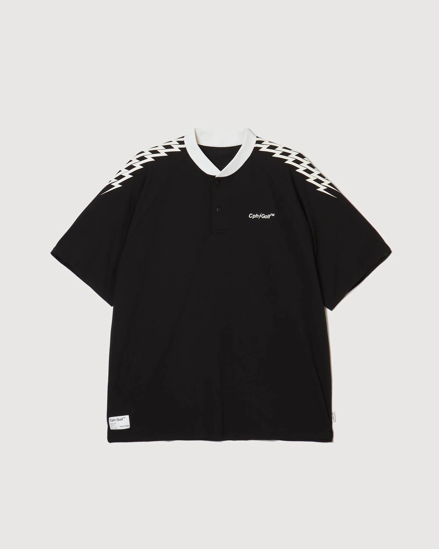 THUNDER STRIPES HENRY POLO - BLACK | CALL DUCK