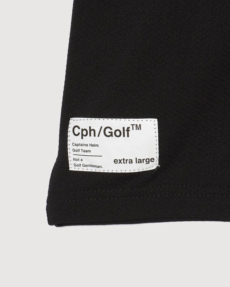 THUNDER STRIPES HENRY POLO - BLACK | CALL DUCK